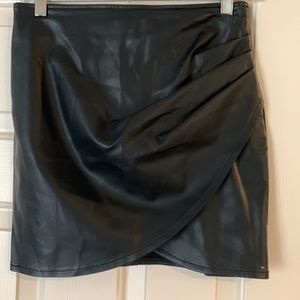 Faux leather skirt